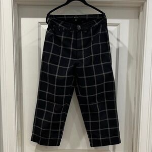 Madewell Emmett Black Plaid Pants